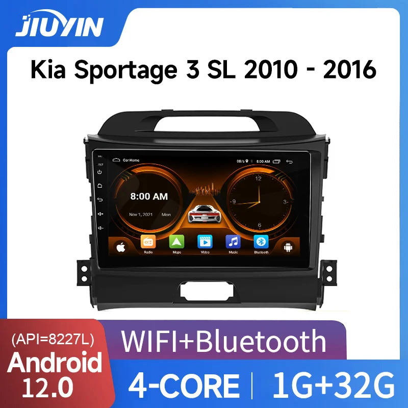 JIU YIN GPS Car Radio For KIA SPORTAGE 2011-2016 Multimedia Video Player Navigation GPS 2 Din Android 12 4G Net WIFI stereo DVD