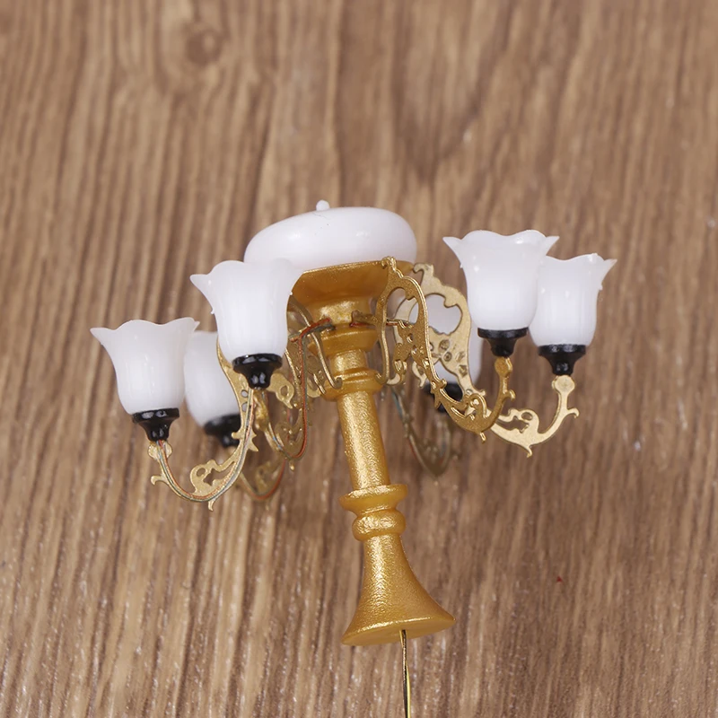 Miniature Dollhouse Ceiling Lamp Wall Light Desk Mini LED Lighting Home Decoration Doll Furniture Toy