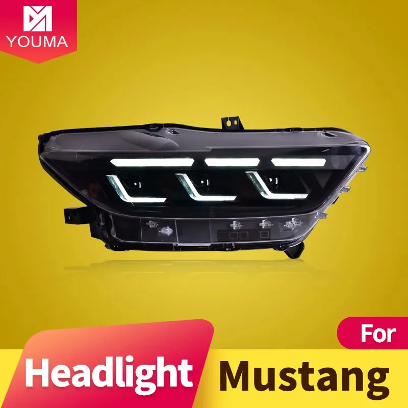 

Car Styling Headlights for Ford Mustang LED Headlight 2015-2017 Head Lamp Drl LED Projector Lens Auto Accessories