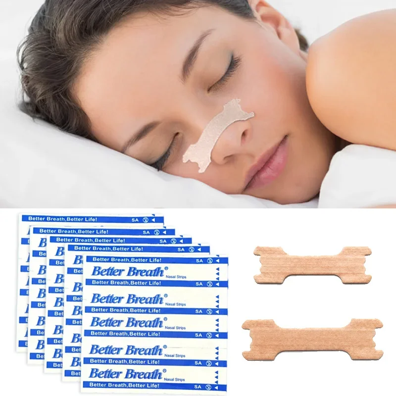 50/100Pcs Anti Snoring Nasal Strips for Way Help Breathing Reduce Snoring Nasal Strips Better Sleep Easier Breath Aid Decive