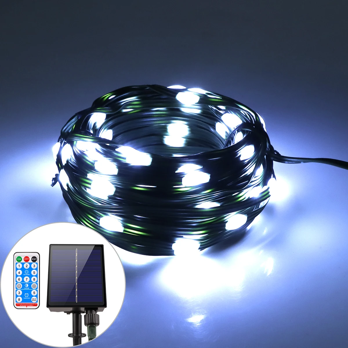 CHNAITEKE LED Solarlichterkette 100M 4