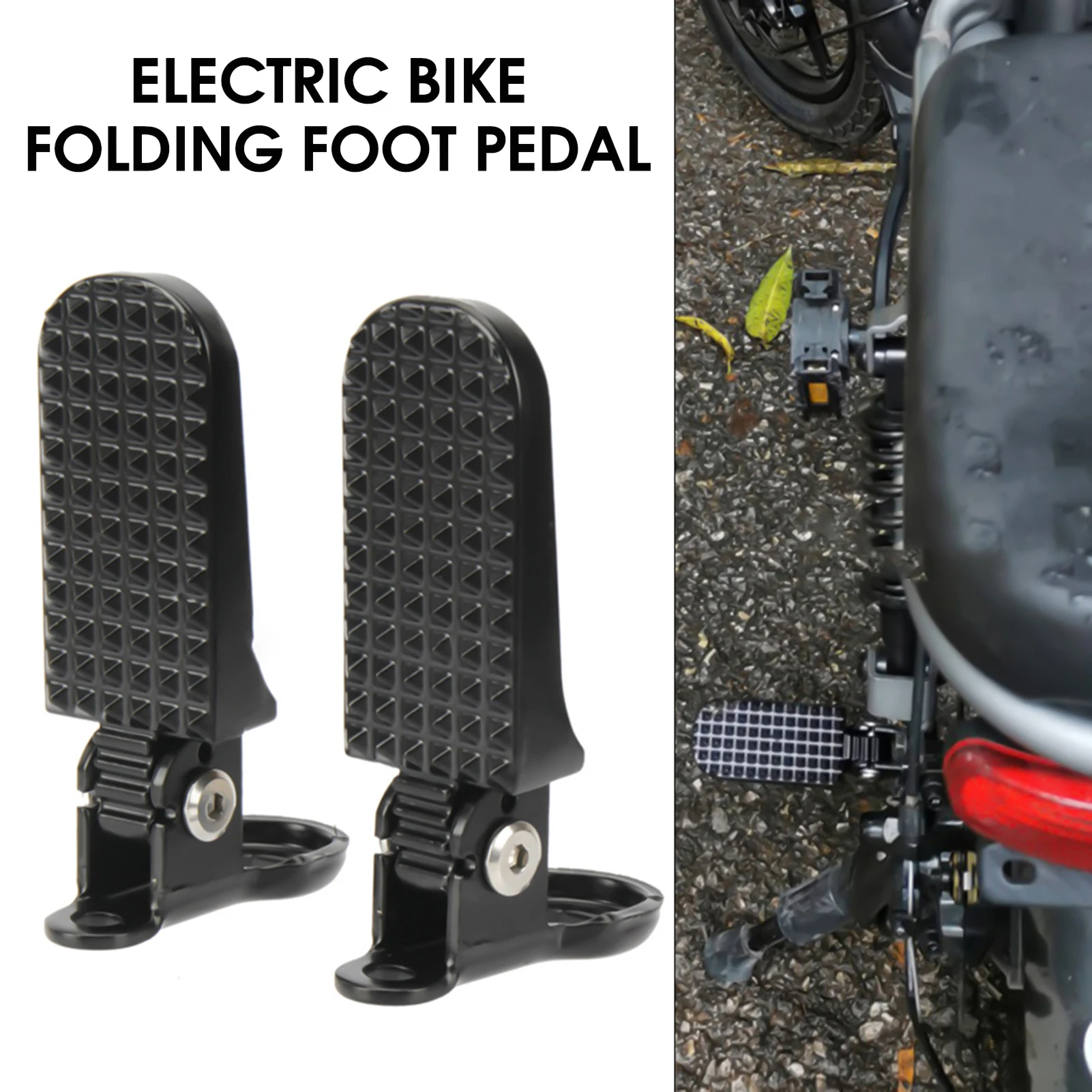 1 Pair Universal Bike Foot Pegs Lightweight Save Effort Sturdy Metal Bike Pegs for Being Installed on the Bike Easily