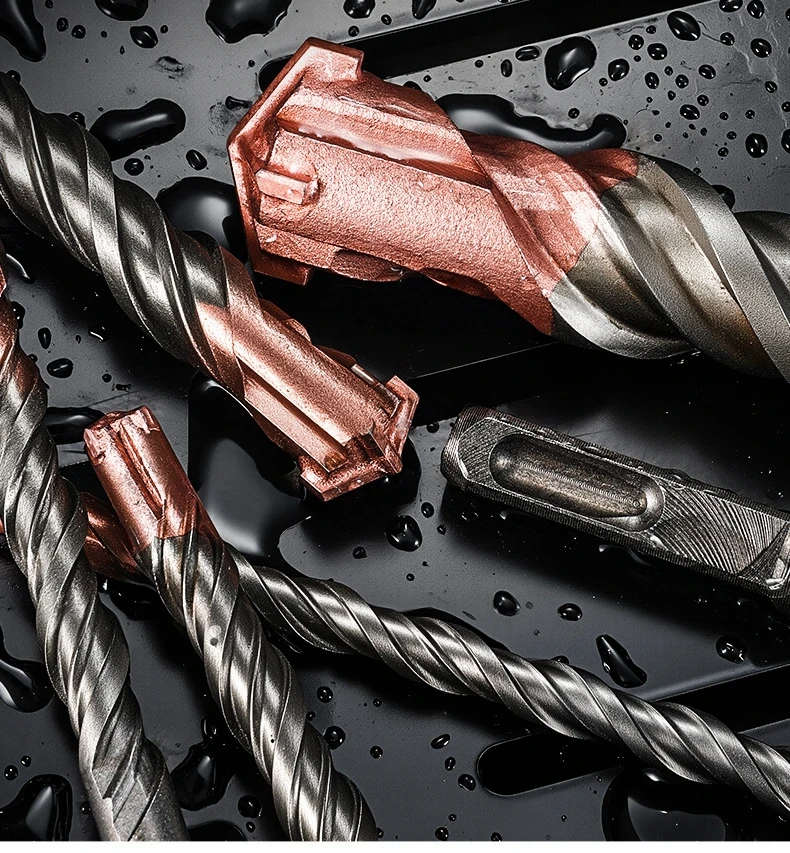 110/150/200 مللي متر مطرقة كهربائية لقمة ثقب عبر نوع سبائك الصلب التنغستن SDS زائد للبناء حجر الصخور الخرسانية