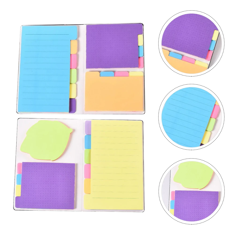 2 pièces carnet Notes étude école Index conception bloc-Notes onglets bloc-Notes support pour mémo pour bureau