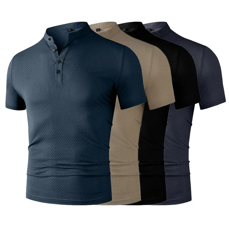 Polo pour homme respirant à manches courtes