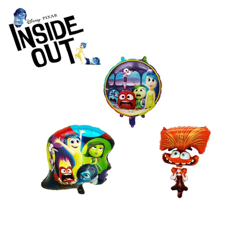 

Hot The Inside Out 2 Disney Aluminum Film Balloon Cartoon Anime Figure Kawaii Children's Birthday Party Decoration Balloons