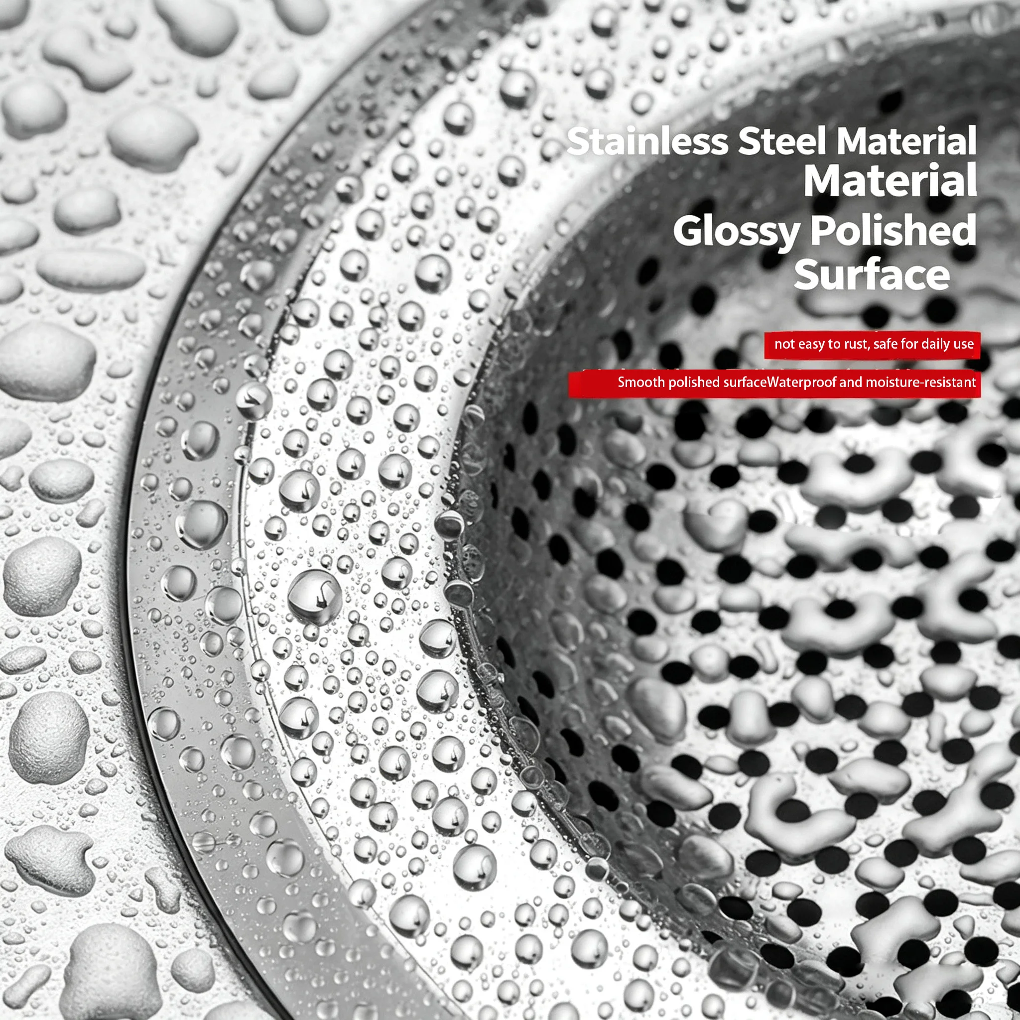 Stainless Steel Sink Strainer Kitchen Sink Debris Filter Integrated Bathroom Floor Drain Filter