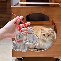 Cat Hair Keepsake Dog Hair Memorial Cute Acrylic Refillable Memorial Pendant For Purse Tote Schoolbag Backpack Animal Men