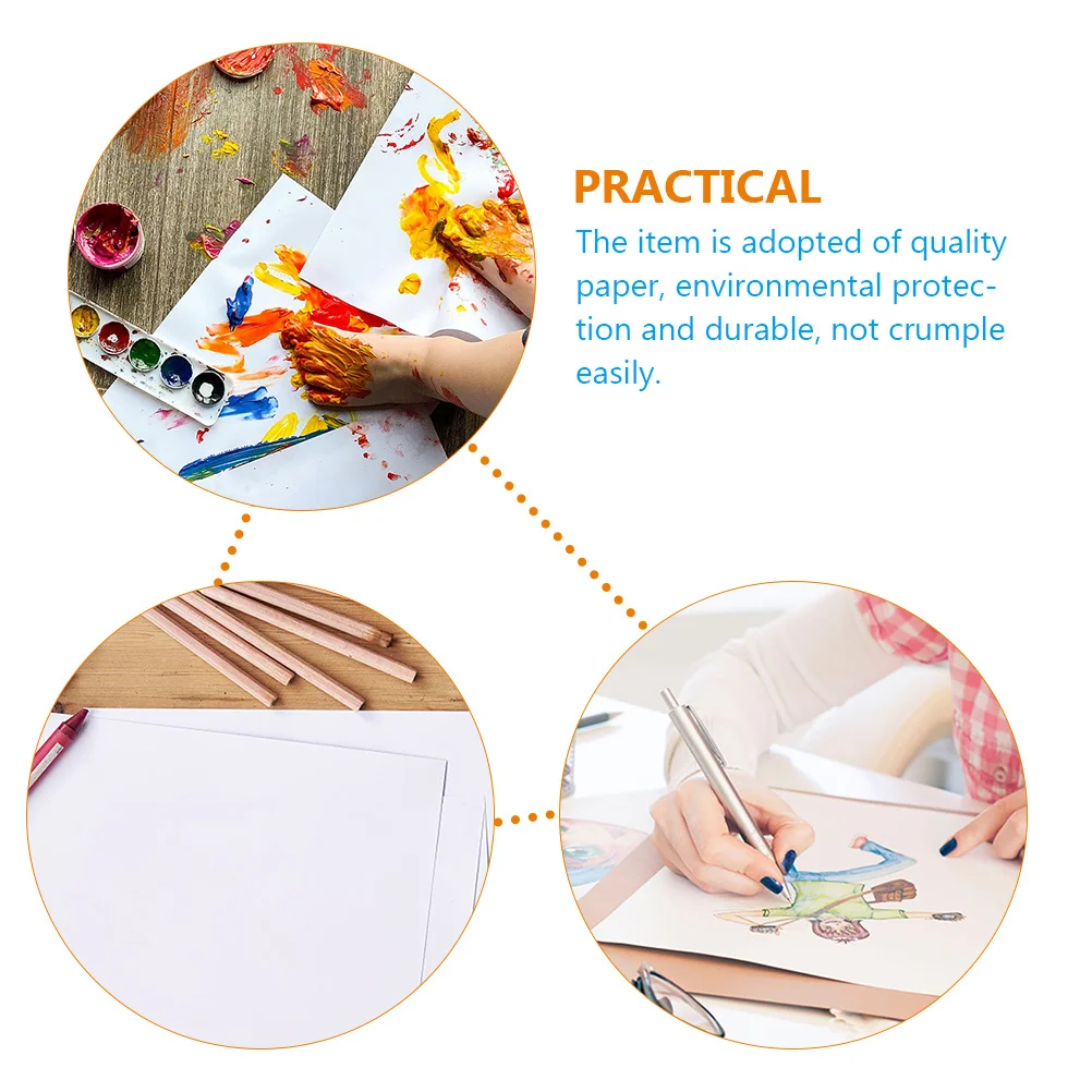 

Children Drawing Paper Roll Thick Durable Easy to Cut for Coloring Markers Crayons Pencils Practical Painting Paper Roll