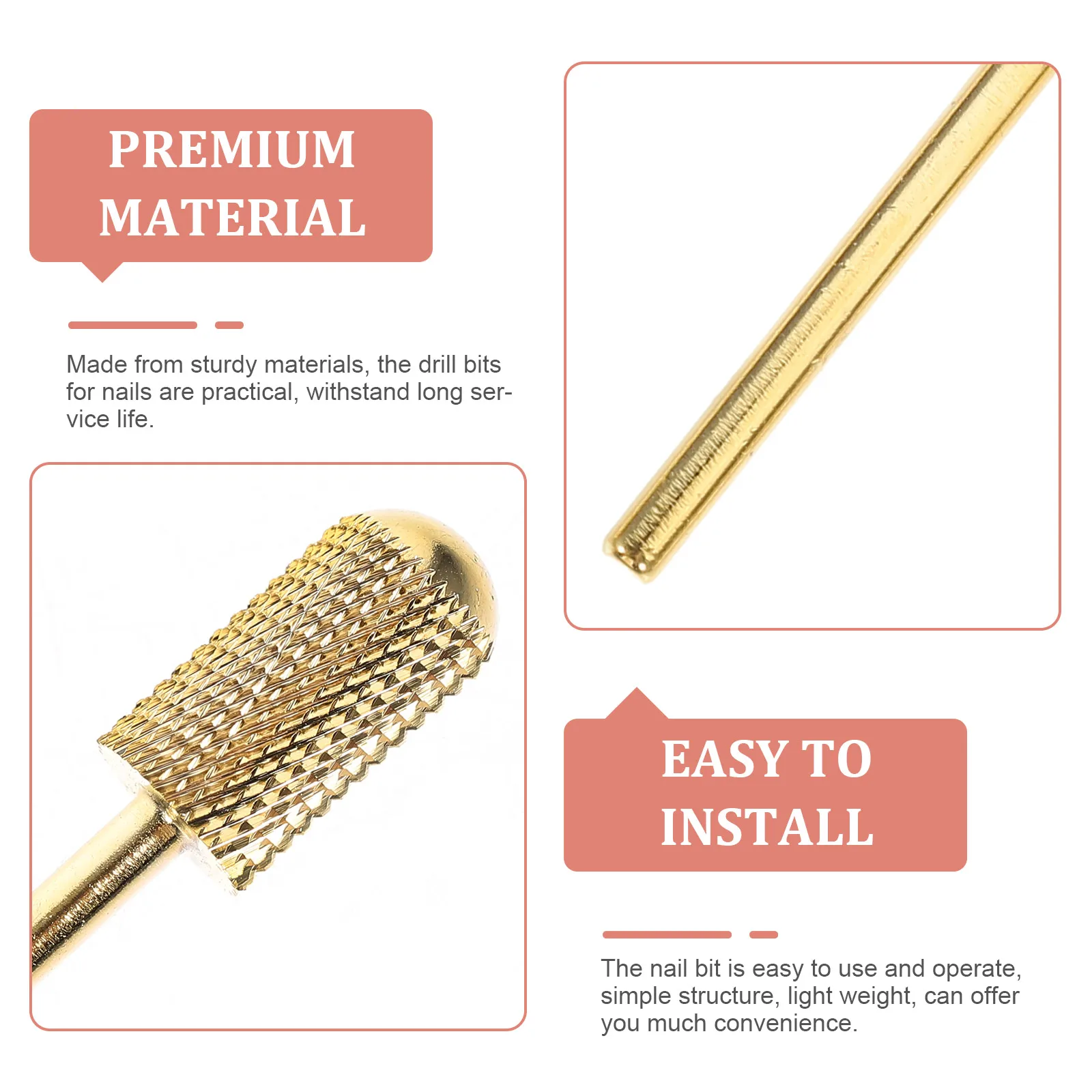

3pcs Nail Drill Bits Grinding Heads Carbide Cuticle Bits Manicure Accessories Pedicure Tools Portable Nail Art Supplies
