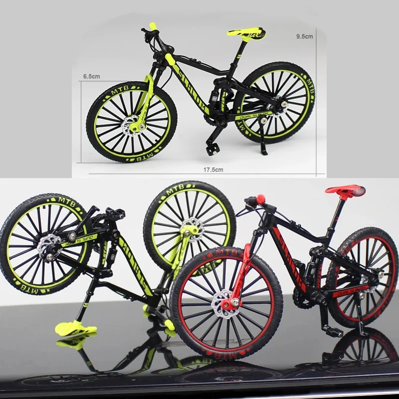 Experience Thrilling Finger MTB Racing with KaKBeir 1:10 Mini Alloy Bike Die Cast Metal Simulation Toy for Collectors Adult Kids