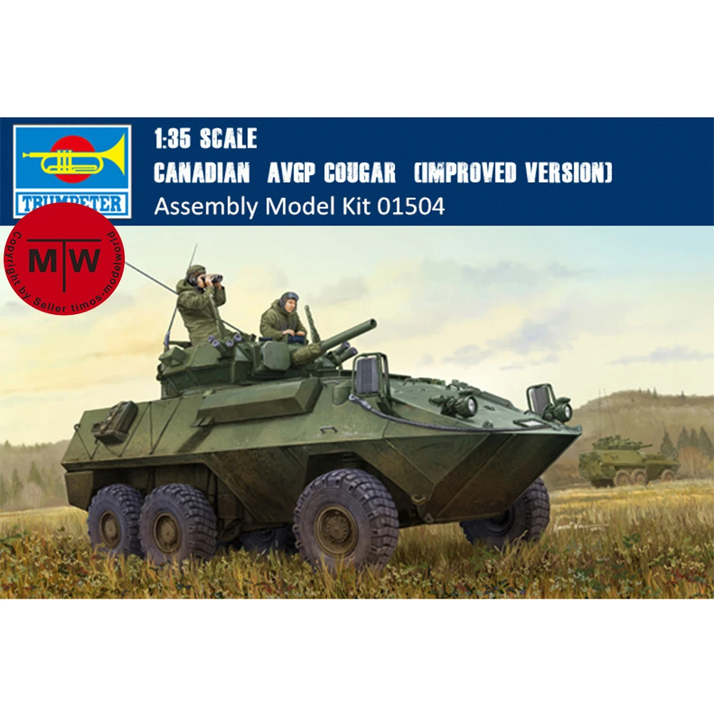 

Trumpeter 01504 1/35 Scale Canadian AVGP Cougar Improved Version Assembly Model Kits