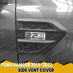 Side Vent Cover for Ford Ranger 2015-2022 Wildtrak T7 T8 XLS XL XLT Limited Matte Black Side Vent Trim Body Kits Pickup