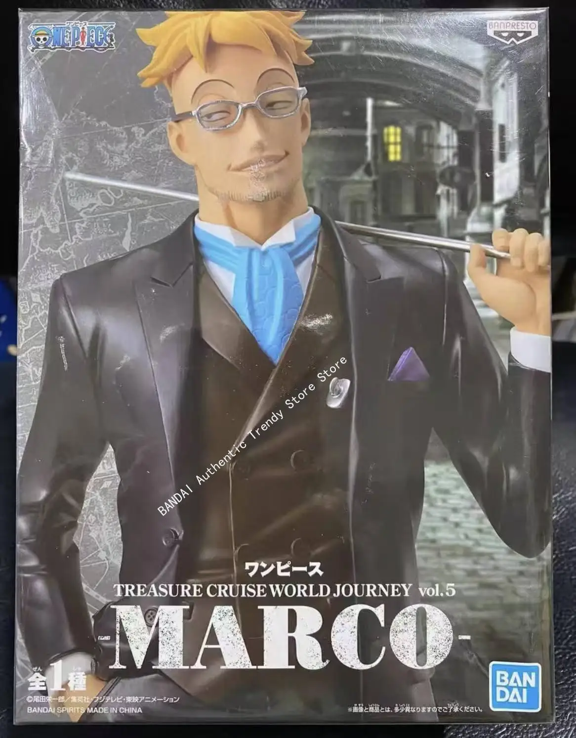 In Stock Bandai Banpresto One Piece Marco Portgas D Ace Anime Merchandise Action Figure Figurine Ornaments 100% Genuine