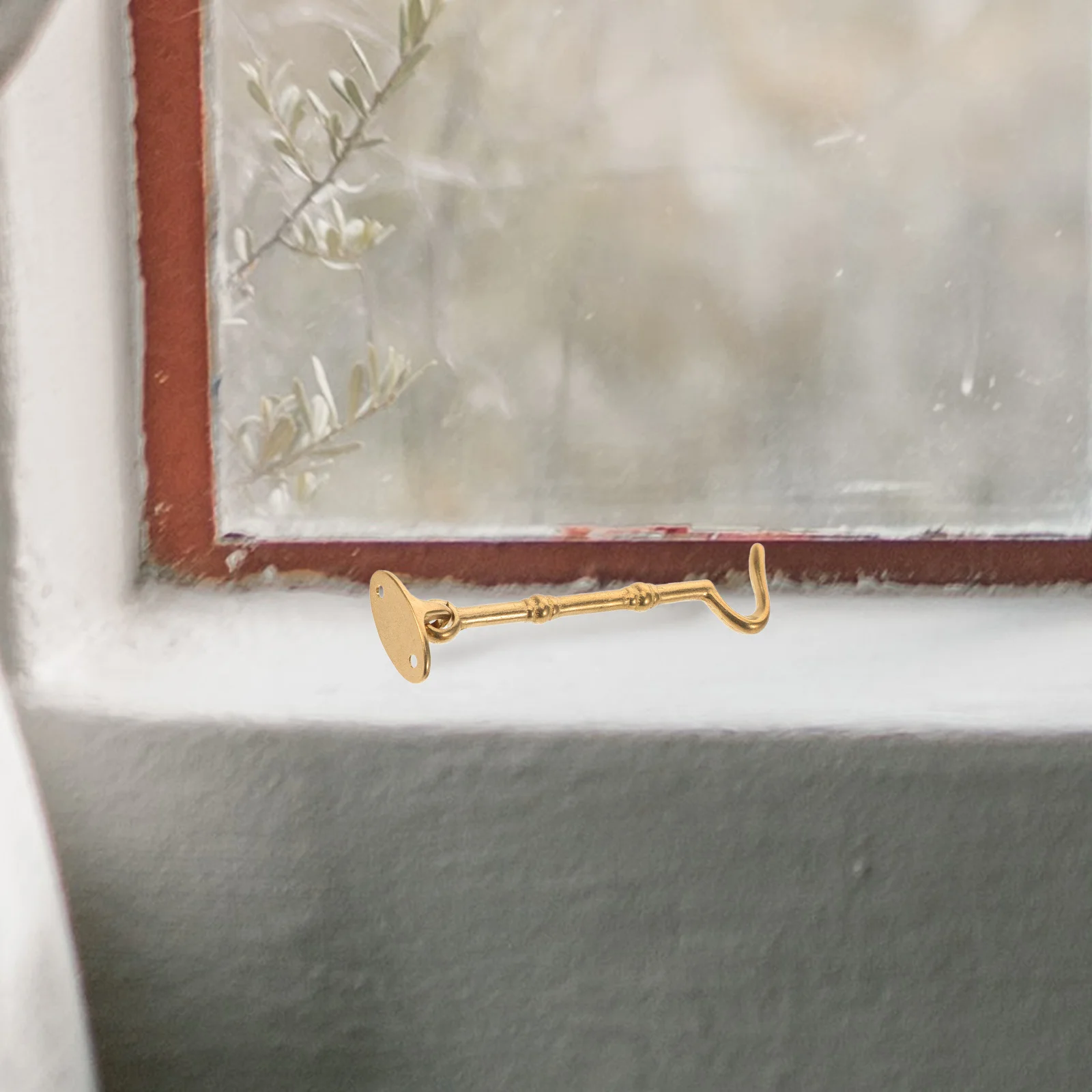 

1pcs Rotating Brass Hook Heavy Duty Eye Latch For Door Window Garage Cabinet Locking Replacement Indoor Sturdy Metal Latch Kit