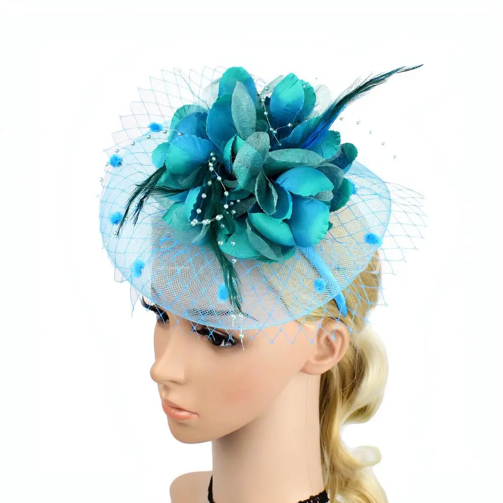 

Feather Mesh Fascinator Three-Dimensional Fascinator Headband Women'S Hair Jewelry Elegant Wedding Mesh Fascinator For Daily Use