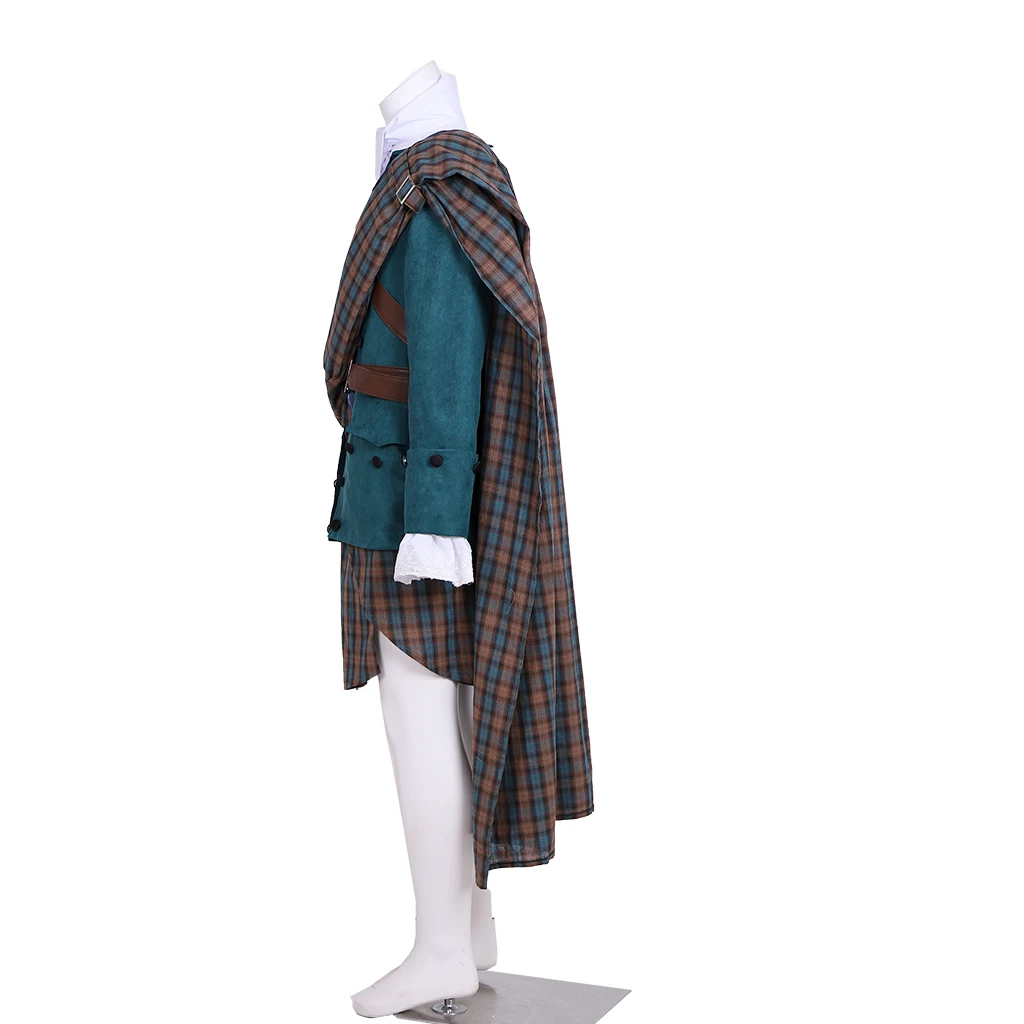 Outlander jamie fraser cosplay traje do homem casamento xadrez terno escócia medieval guerra civil uniforme halloween roupa medieval