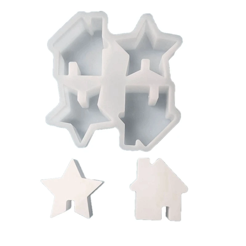 

House Castings Molds Silicone Mould Star House Molds Baking Molds Dropship
