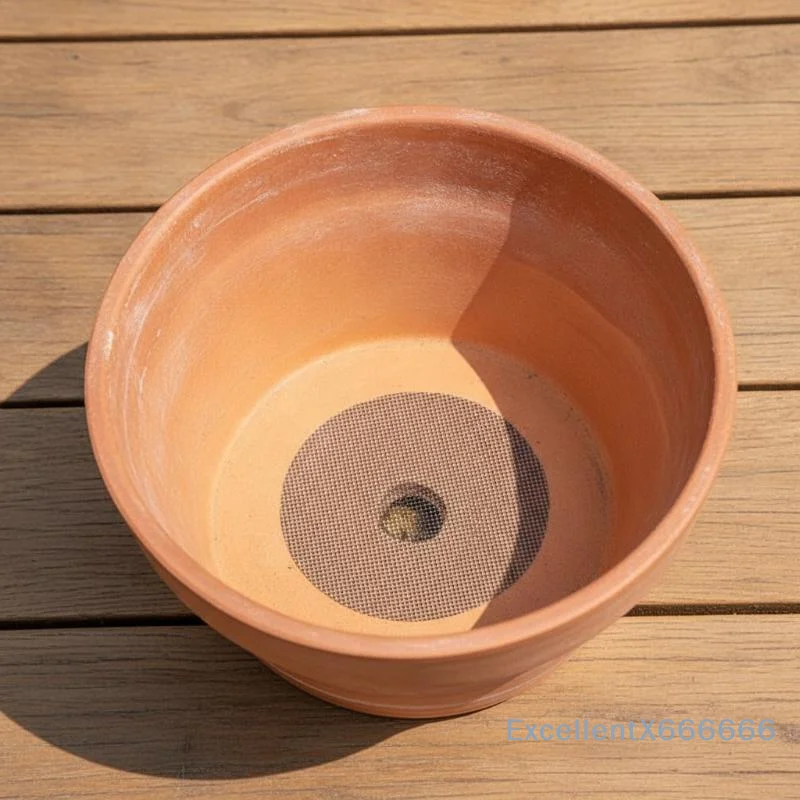 50Pcs Pot Hole Mesh Drainage Pads Breathable Plastic Prevent Soil Loss for Indoor Potted  Bonsai Care