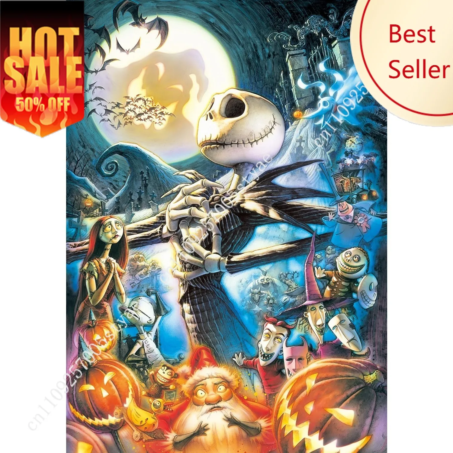 

Nightmare Before Christmas Tapestry Disney Cartoon Poster Flag Wall Hanging Art Party Holiday Decorations Custom Gift Tapestries