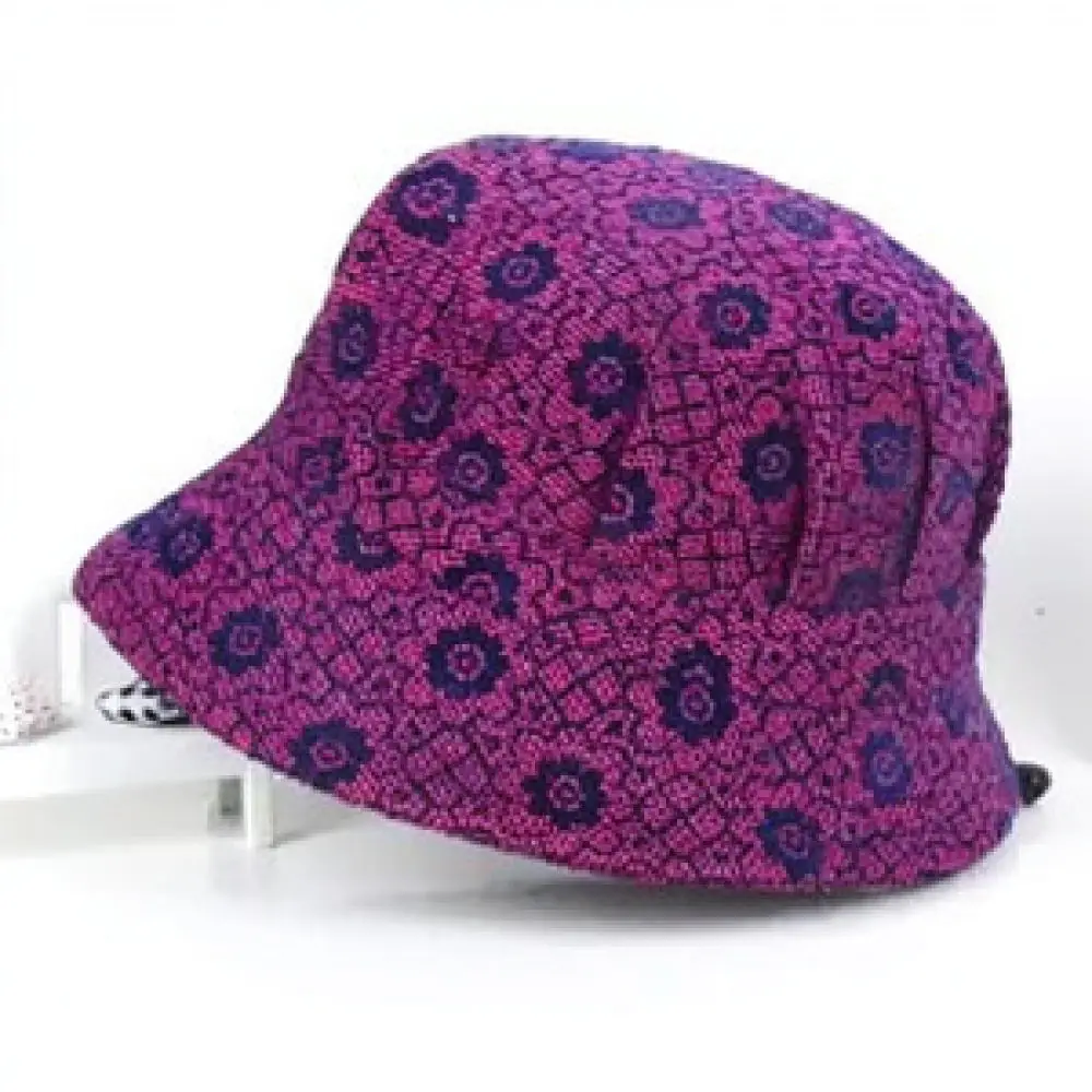 Fashion Bucket Cap For Senior Ladies Floral Pattern Sun Protection Hat Breathable Outdoor Walking Spring Foldable Sunhat