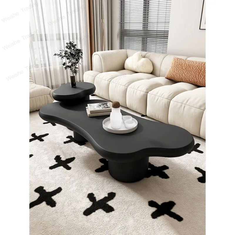 

Coffee table cream simple irregular creative small apartment living room home