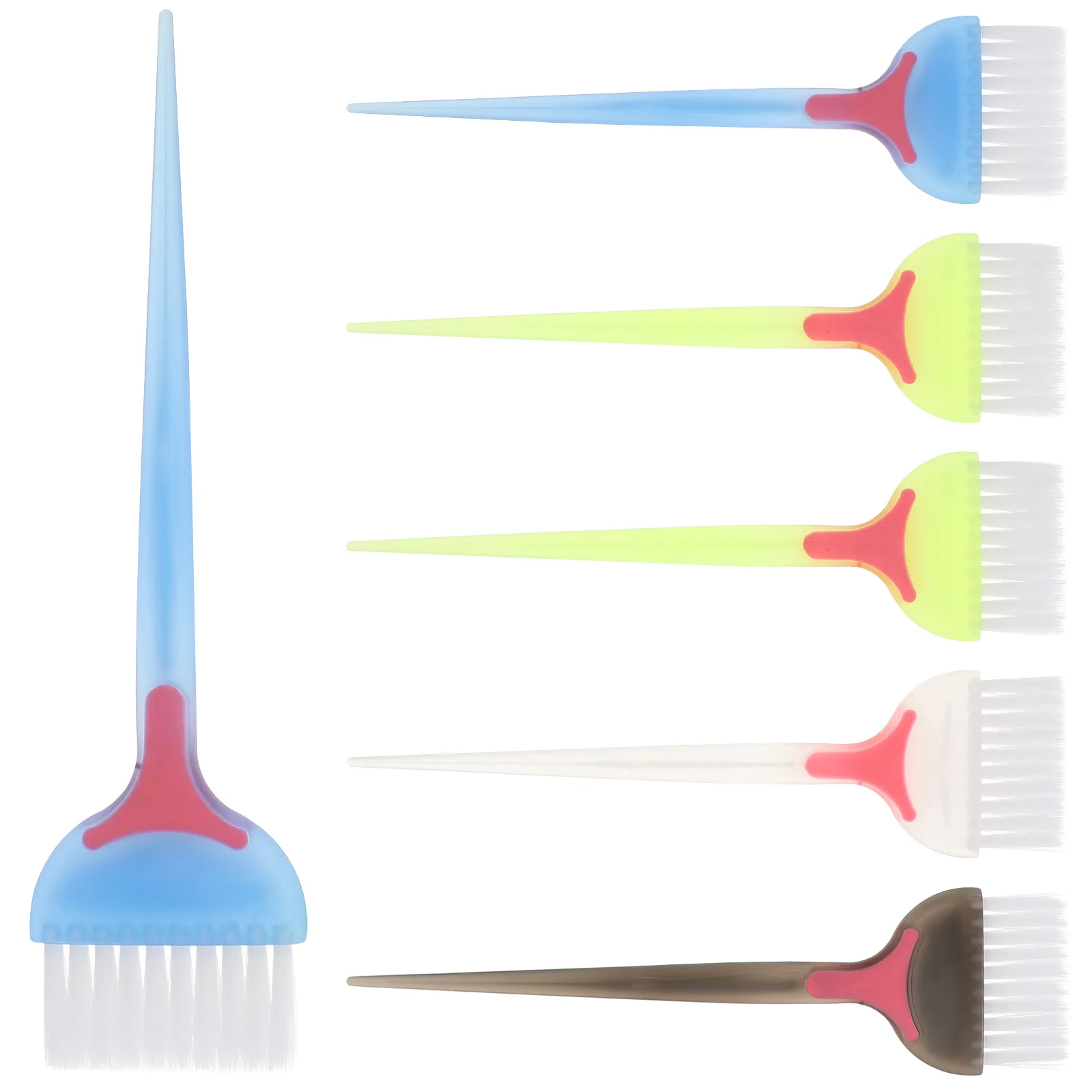 6 قطعة فرشاة صبغ الشعر مجموعة شعيرات ناعمة كثيفة قابلة لإعادة الاستخدام لتلوين كريم تطبيق الصالون أداة تصفيف الشعر قضيب #4