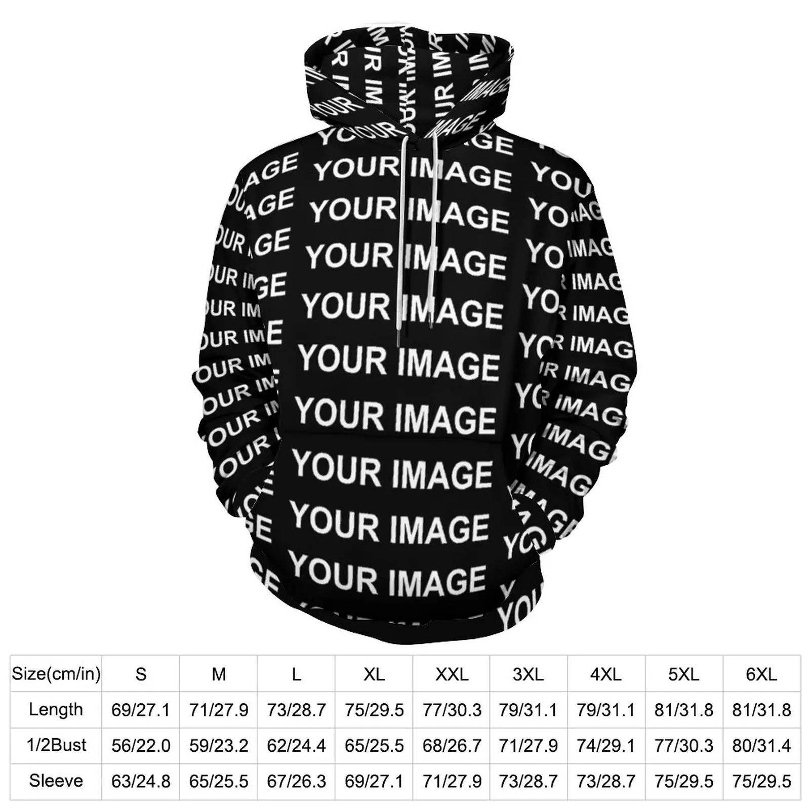 Your Image Customized Casual Hoodies Men Custom Made Design Aesthetic Custom Hooded Sweatshirts Winter Loose Oversize Hoodie