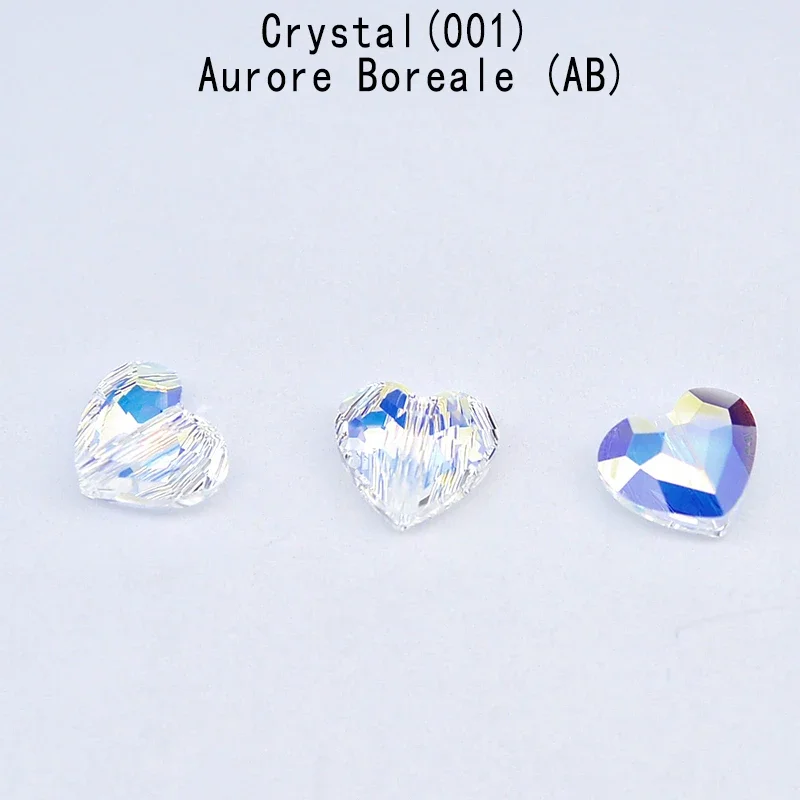 (1 Piece) 5741 Original Crystals from Austria Vertical for Necklace Earrings DIY Jewelry Making Hole Love Bead Loose Rhinestone