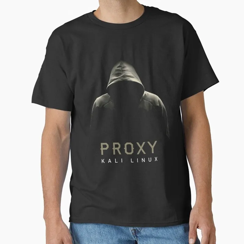 kali linux Proxy Linux Operating System Graphic T‑Shirt Casual Short Sleeve Tees Geek IT Developer Fan Gift Streetwear S-6XL