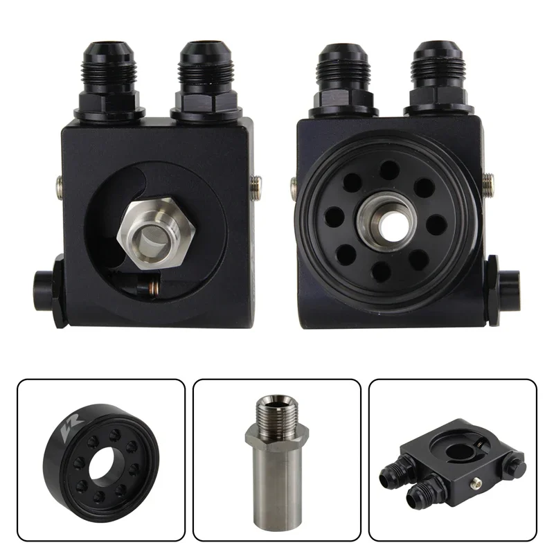 

Black Sandwich Adapter & Spacer Fits for Subaru BRZ for Toyota 86 13-19 for Scion FR-S 13-15 73 Degree C Thermostatic Oil Cooler