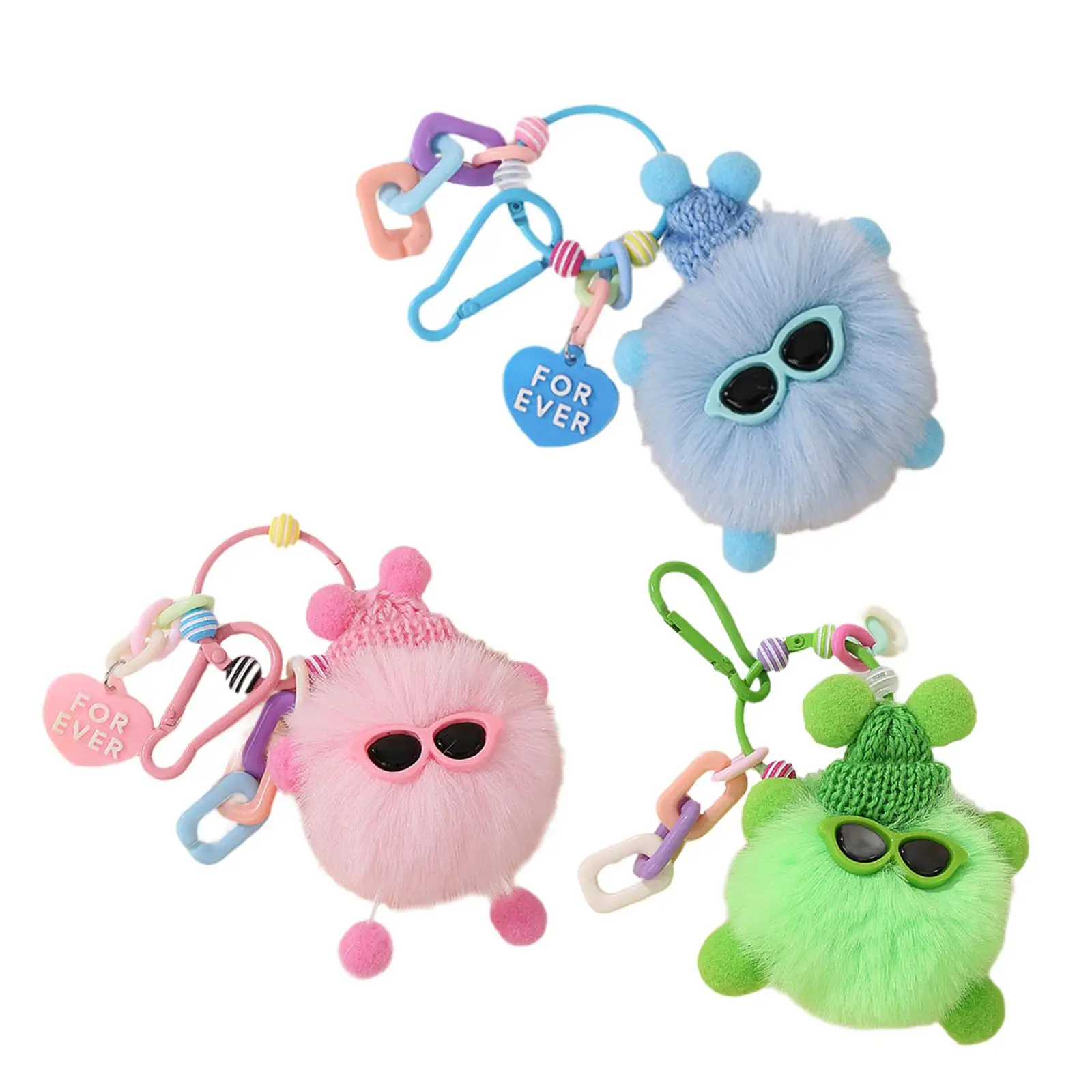 Stuffed Keychain Car Keyring Purse Charm Pendant Bag Hanging Decoration Lightweight Cute Toy Pendant for Children Family Adults