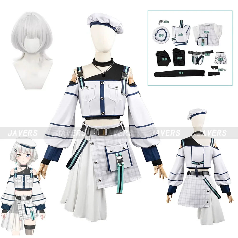 Anime BanG Dream! It's MyGO!!!!! Rana Kaname Cosplay Costume LiveHose White Skirt Uniform Woman Sexy Halloween Campus Party Suit