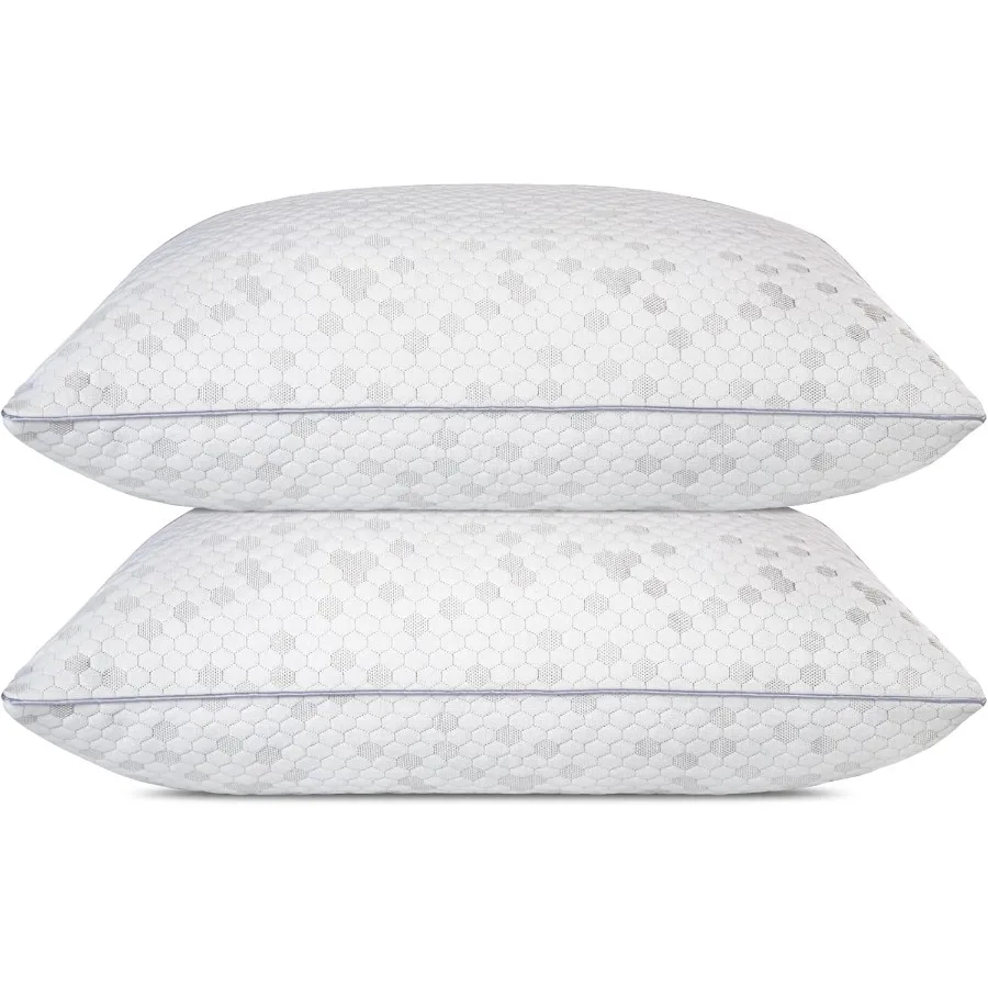 

Средние твердые измельченные подушки из пены с эффектом памяти для сна сбоку спины и живота Набор из 2-х подушек для пар стандартного размера с регулировкой