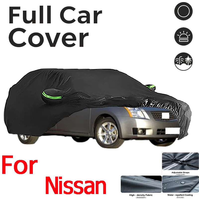 

Nissan Full black Outdoor Car Cover: Shields from Snow, Rain, Sun, Dust and Scratches – All-Round Protection