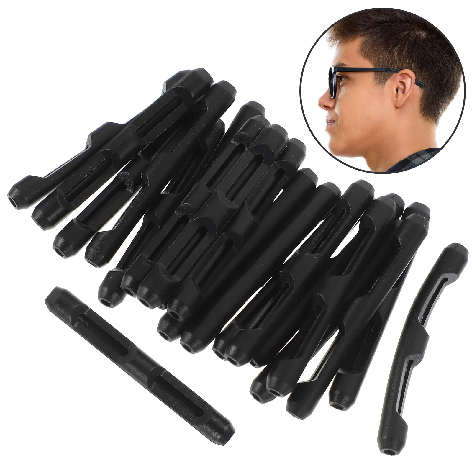

10 Pairs Tips Silicone Non Slip Eyeglass Ear Grips Durable Ear Grips For Glasses For Sports Outdoor Glasses Accessories