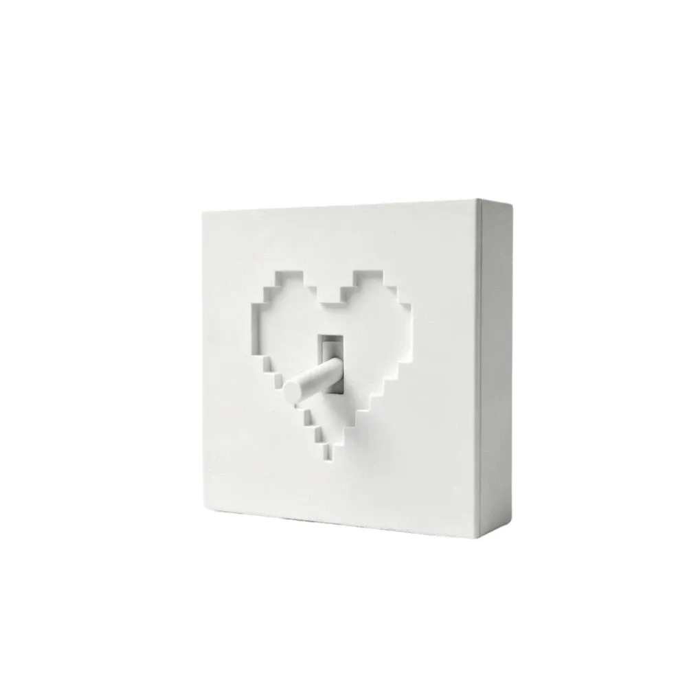 3D Printed Pixel Heart Light Switch Cover Retro Game Style Waterproof Joystick Switch Stickers Removable