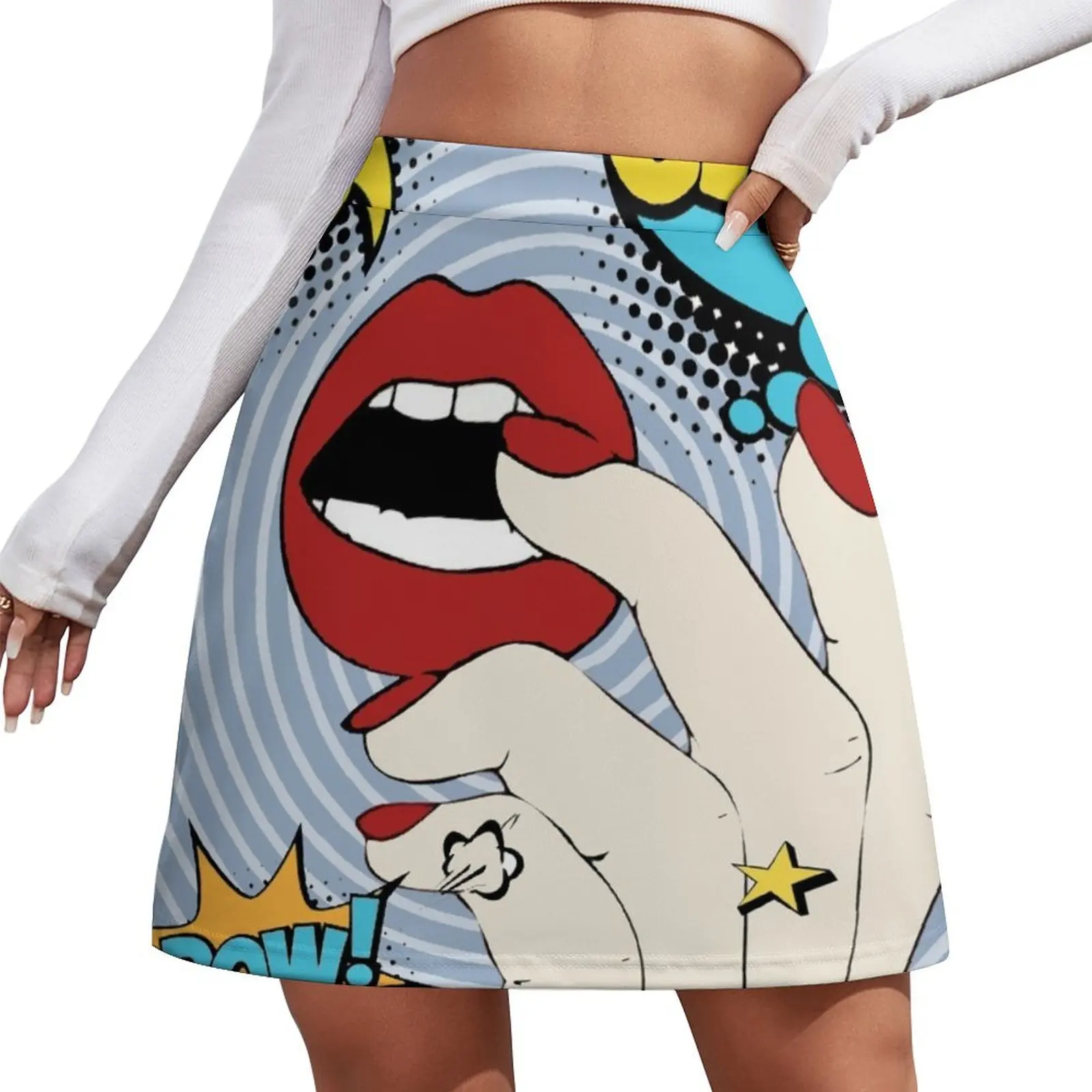 

Pop Art Mini Skirt korean style women clothing dress Summer skirt