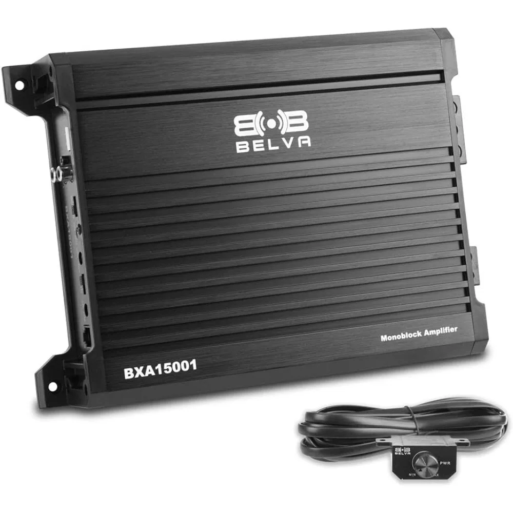 

Belva BXA15001 1500W Peak BX-Series 2-Ohm Stable Class-A/B Monoblock Car Audio MOSFET Amplifier with Remote Subwoofer Level Cont