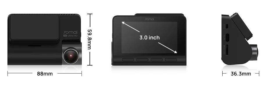 70mai Dashcam 4K A810 Ultra HD 150 ° FOV 24-Stunden-Parküberwachung ADAS, Koordiniert über integriertes GPS, WLAN und 4G für extreme Wetterbedingungen – Detail 23