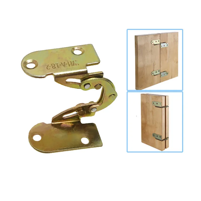 2pcs 180 Degree Flap Hinge Iron Hidden Folding Hinge for Dining Table Desk Bed Bracket Mechanism Combination Furniture Fittings