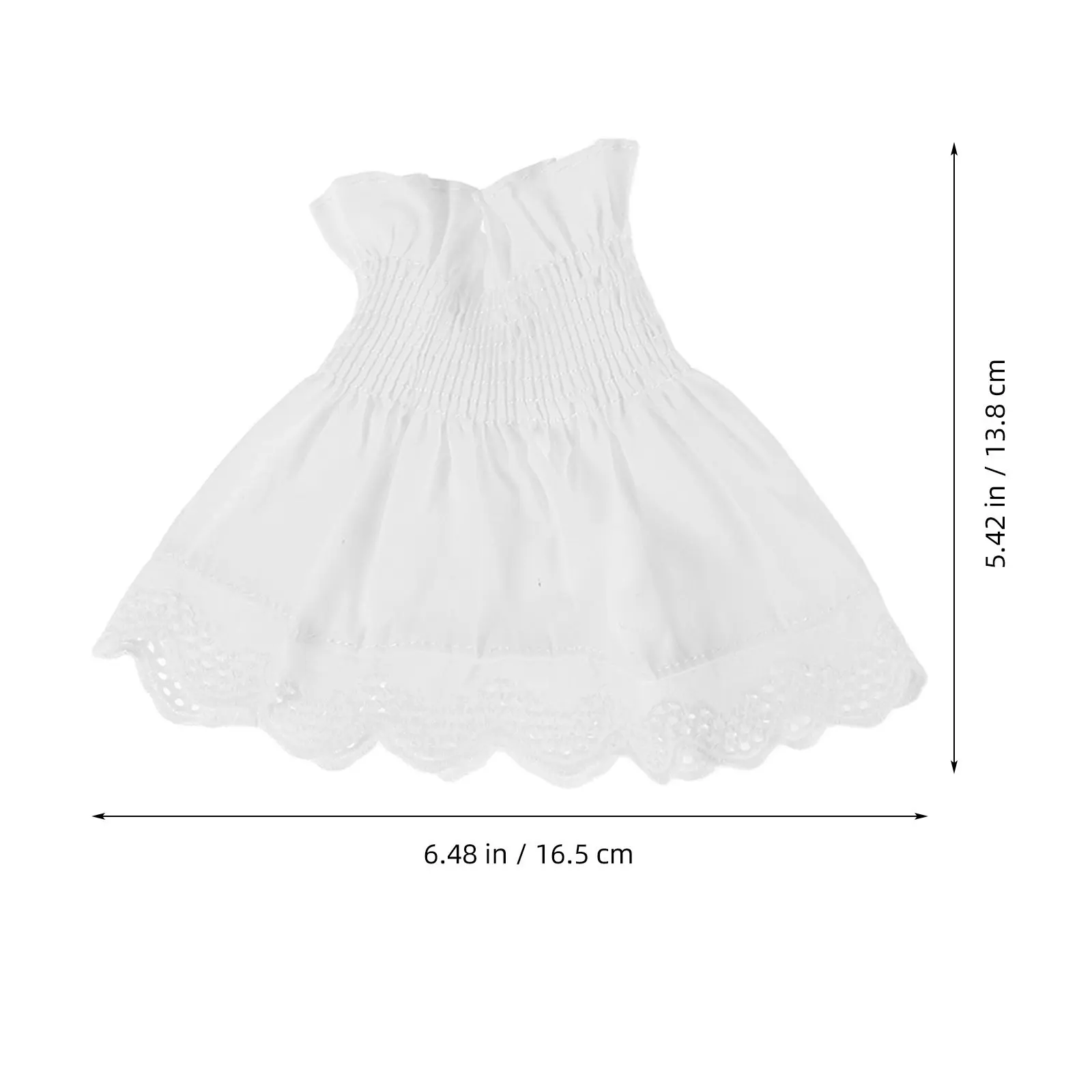 Lace False Wrist Cuffs for Women – Detachable Ruffled Cotton Bracelet Sleeve, White Protective Cuff