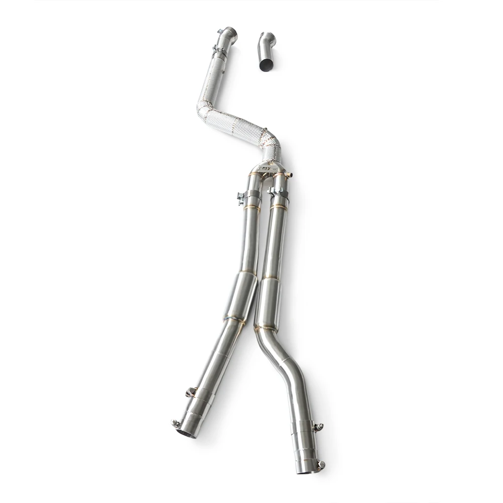 MIX factory Exhaust pipe for BMW M340 G20 3.0T 2019-2023 Stainless steel middle pipe with resonator with heat shield