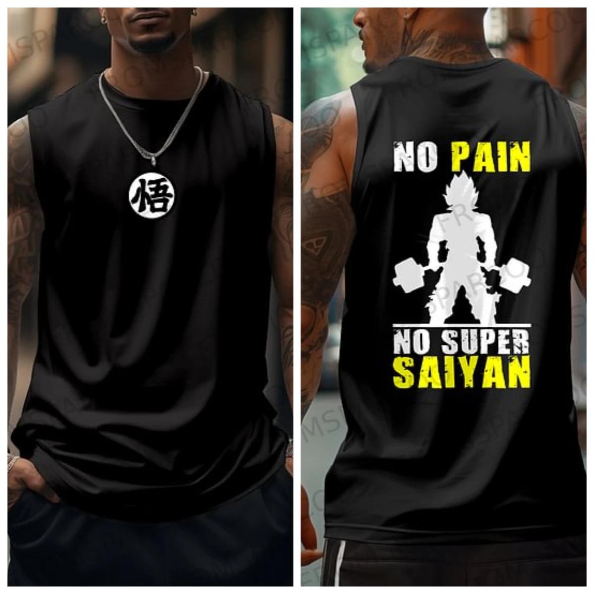 

Dragon Ball Anime Muscle Tank Top Men Sleeveless Shirt Streetwear Summer Graphic Print Casual Workout Vest Top Popular Style