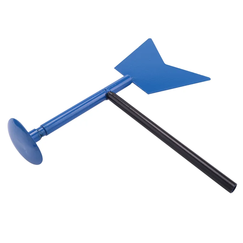 AT29-2Pc Wind Spinner Decorative Windmill Decorative Iron Windmill Yard Plug-In Winnower Garden Wind Spinner Ornament-Blue