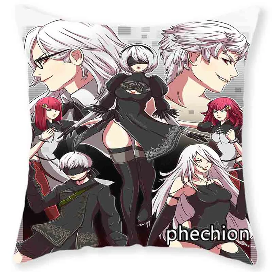 Phechion NieR Automata 3D Printed Polyester Decorative Pillowcases Pillow Cover Square Zipper Pillow Gift C82