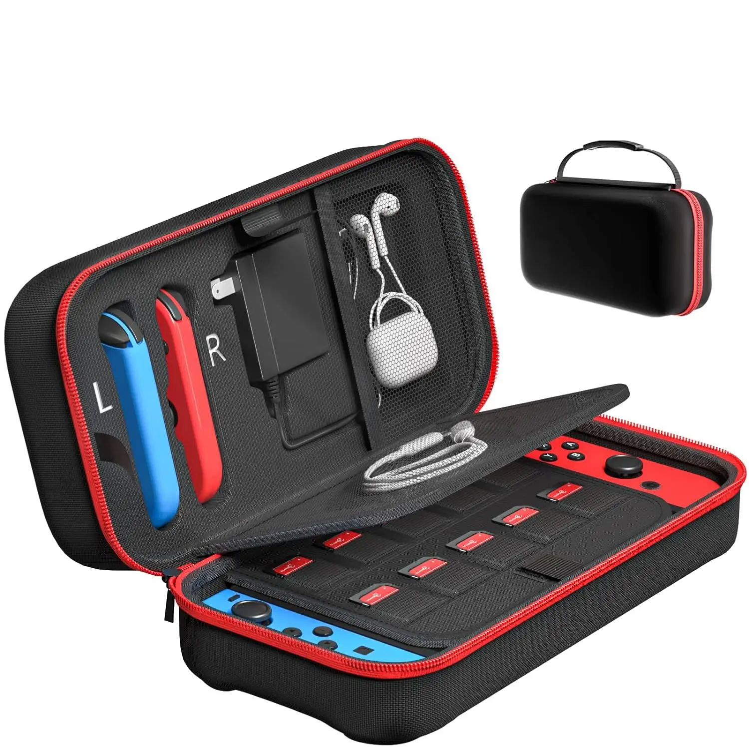 Estuche de transporte para consola OLED Nintendo Switch & NS, bolsa de viaje portátil de carcasa dura, compatible Con adaptador Joy-Con US