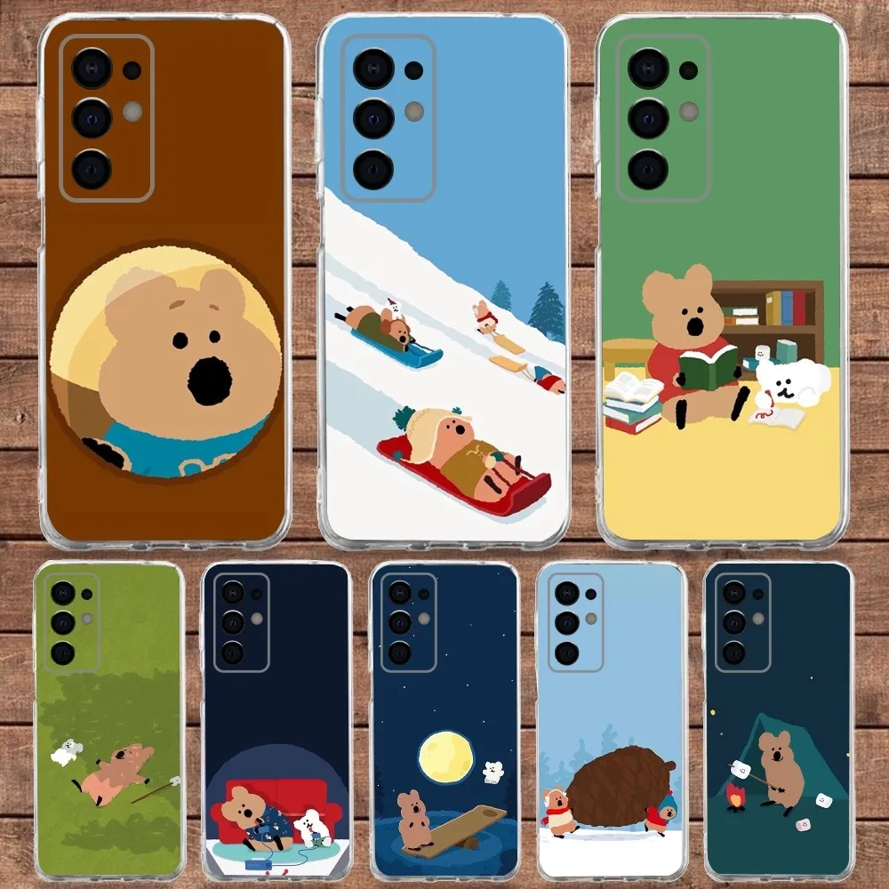 Korea Koala D-Dinotaeng Cute Phone Case  For Samsung S30,S23,S21,S22,S20 Ultra,S20 FE lite,S10,S9,S8PIus Transparent Soft Cover