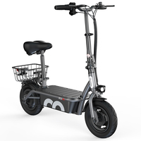 iScooter - F2 Electric Scooter with 500W Motor, 36V 7.8Ah Battery, 10-inch Tires, Adult Foldable Electric Scooter with Seat