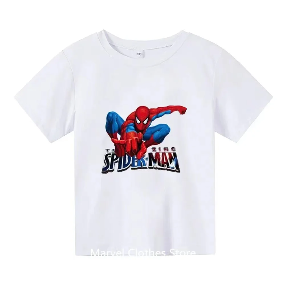 Spiderman Korean T Shirt Children's Clothing for Boy T-Shirt Print Boys Girls Clothes Boys Kids T-shirt Fashion Tops For Boy